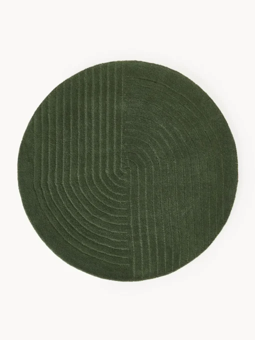 Westwing Collection Alfombra artesanal de lana Mason^ Redonda|Alfombras Rectangulares
