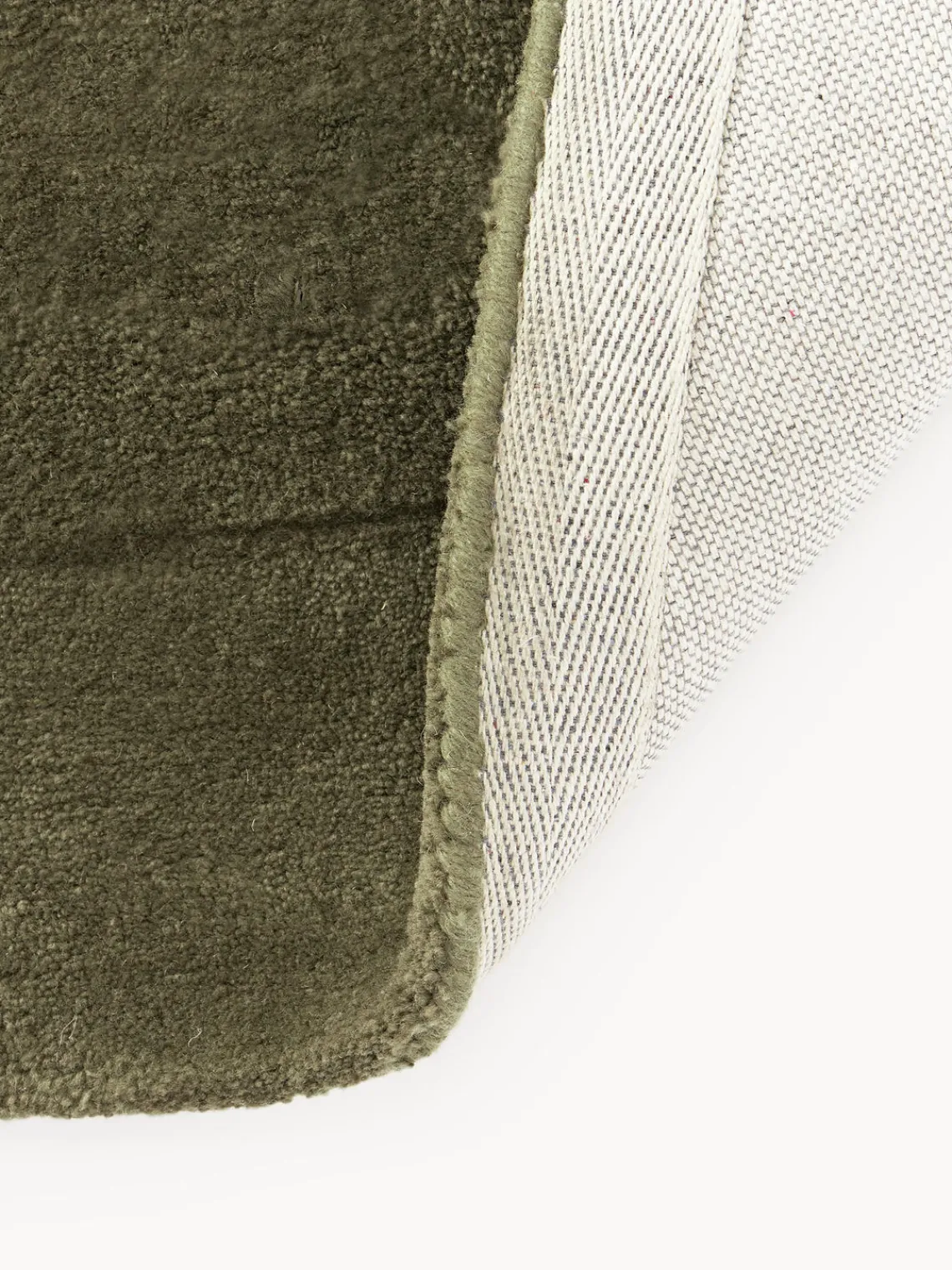 Westwing Collection Alfombra artesanal de lana con forma orgánica Kadey