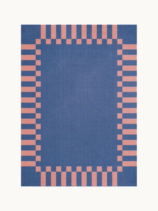 Layered Alfombra artesanal de lana de pelo largo Tekla Frame
