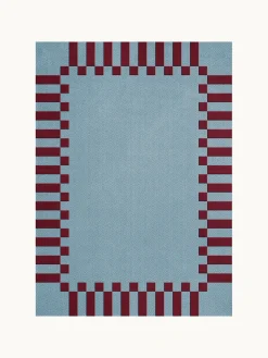 Layered Alfombra artesanal de lana de pelo largo Tekla Frame