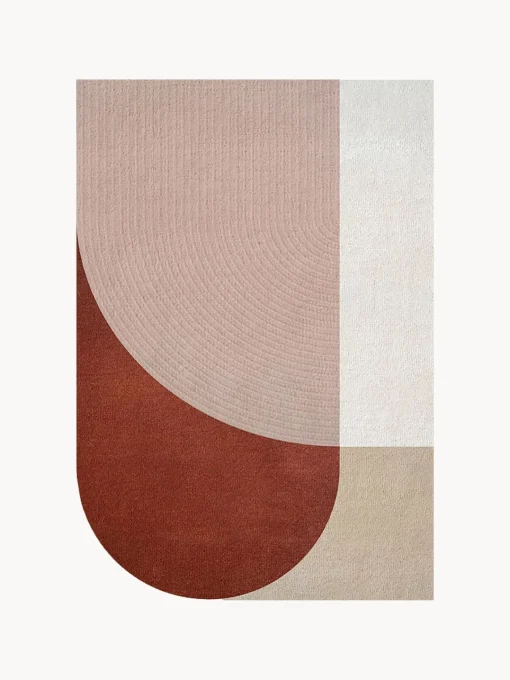 Layered Alfombra artesanal de pelo largo de lana Follow The Trace