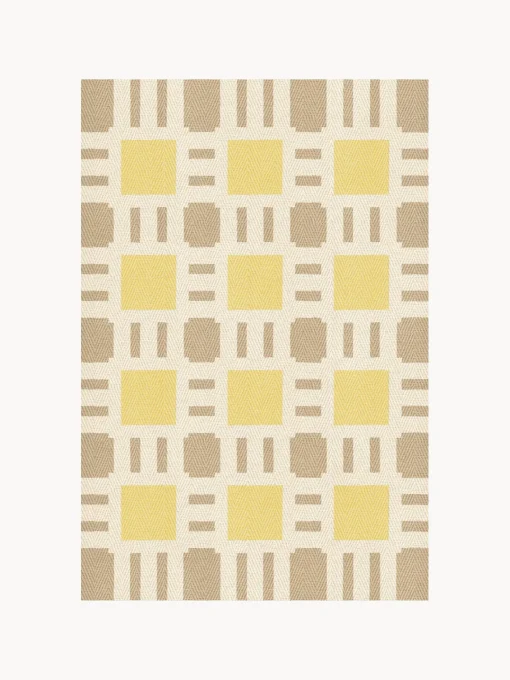 Layered Alfombra artesanal de yute Sunny Side Up