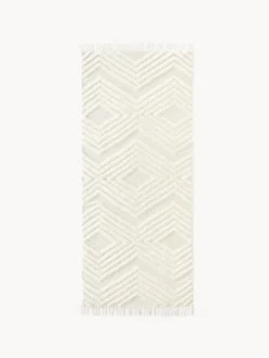 Westwing Collection Alfombra corredor artesanal de algodón texturizada Ziggy