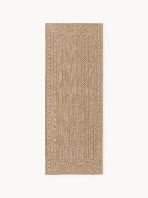 Westwing Collection Alfombra corredor artesanal para interior/exterior Anil