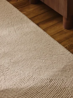 Westwing Collection Alfombra corredor de lana artesanal de pelo corto Eleni