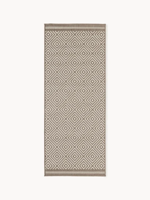 Westwing Collection Alfombra corredor exterior reversible en rombos Reddy