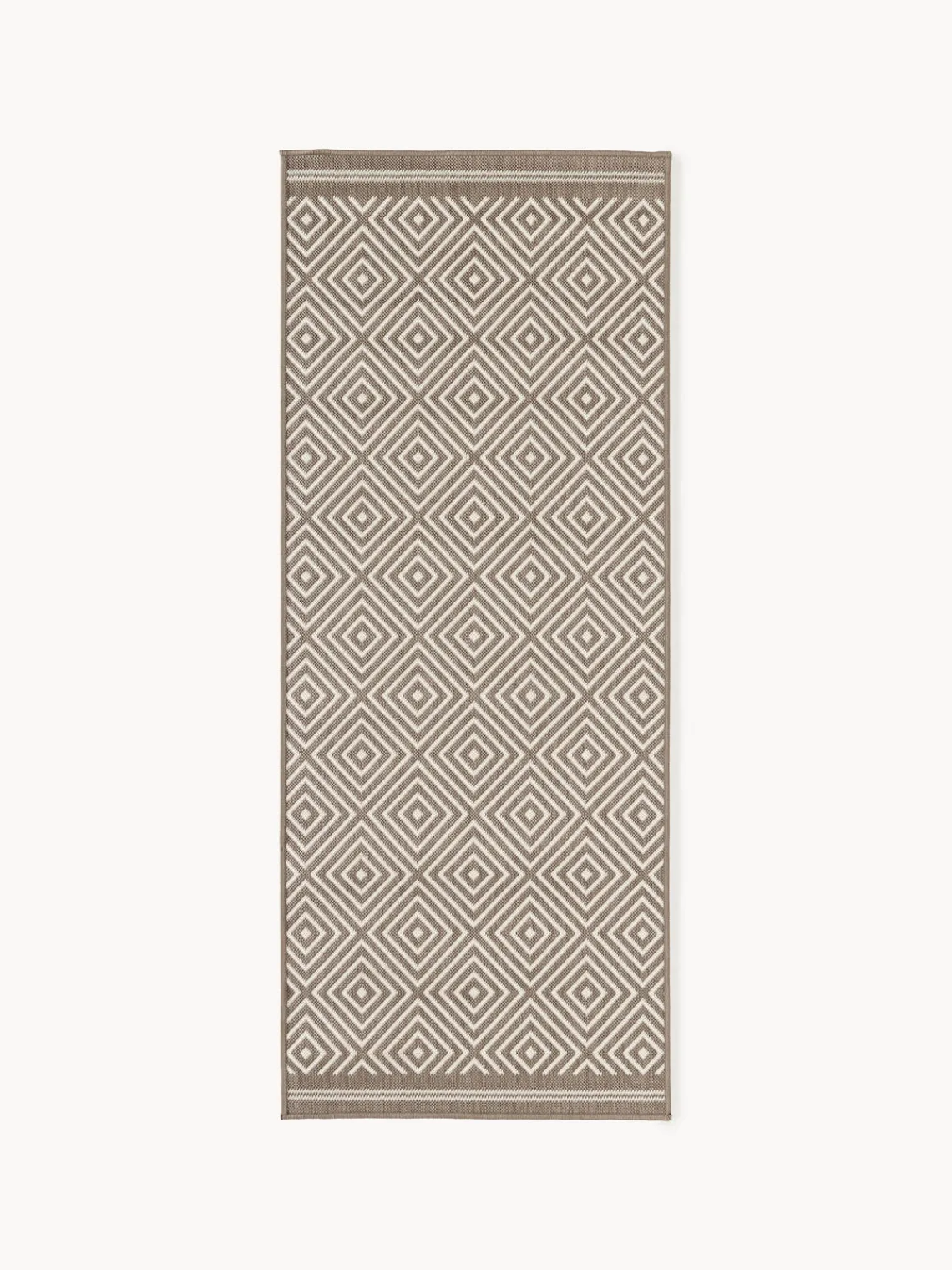 Westwing Collection Alfombra corredor exterior reversible en rombos Reddy