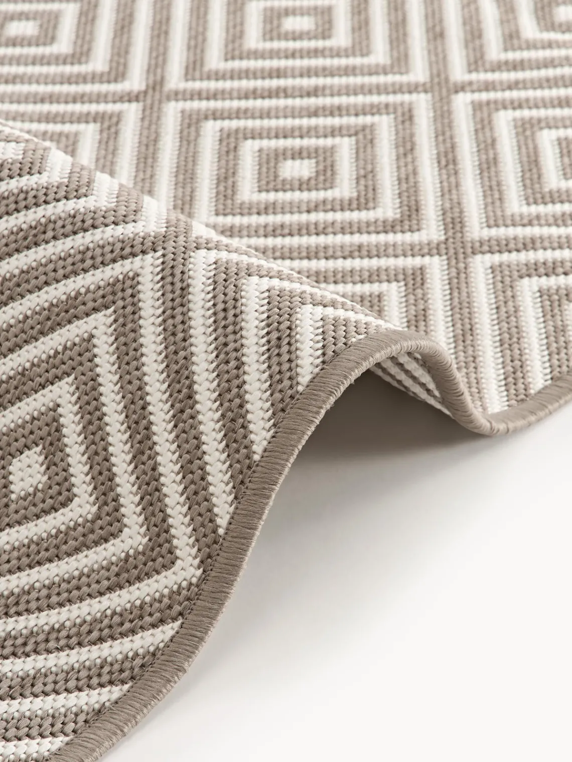 Westwing Collection Alfombra corredor exterior reversible en rombos Reddy