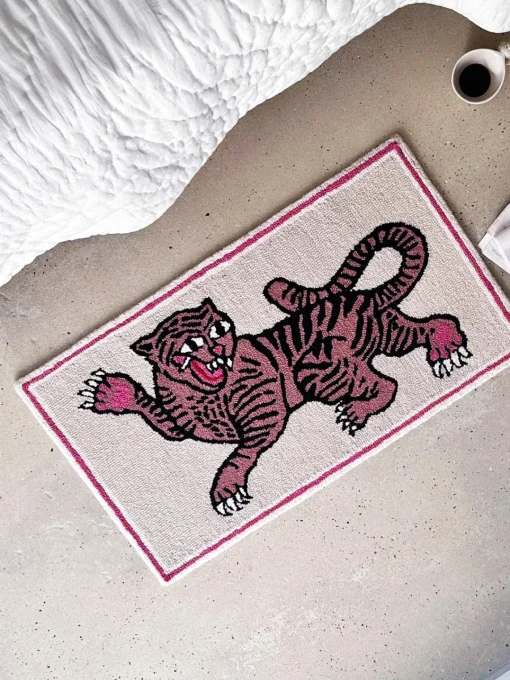Bongusta Alfombra de lana artesanal Pink Tiger