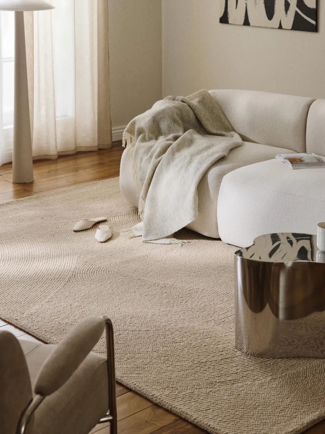 Westwing Collection Alfombra de pelo corto artesanal de lana Eleni^ Rectangular|Alfombras Rectangulares