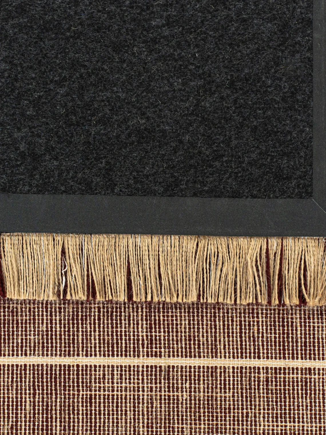 Louis de Poortere Alfombra de pelo corto con flecos diseño Folkform Monochrome^ Rectangular|Alfombras Rectangulares