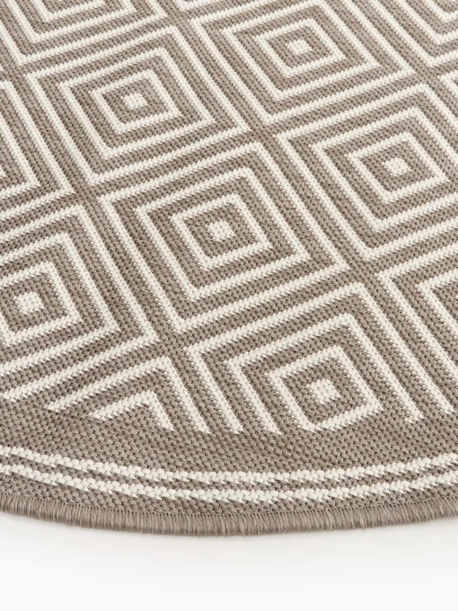 Westwing Collection Alfombra exterior reversible redonda en rombos Reddy^ Alfombras De Exterior|Alfombras De Exterior
