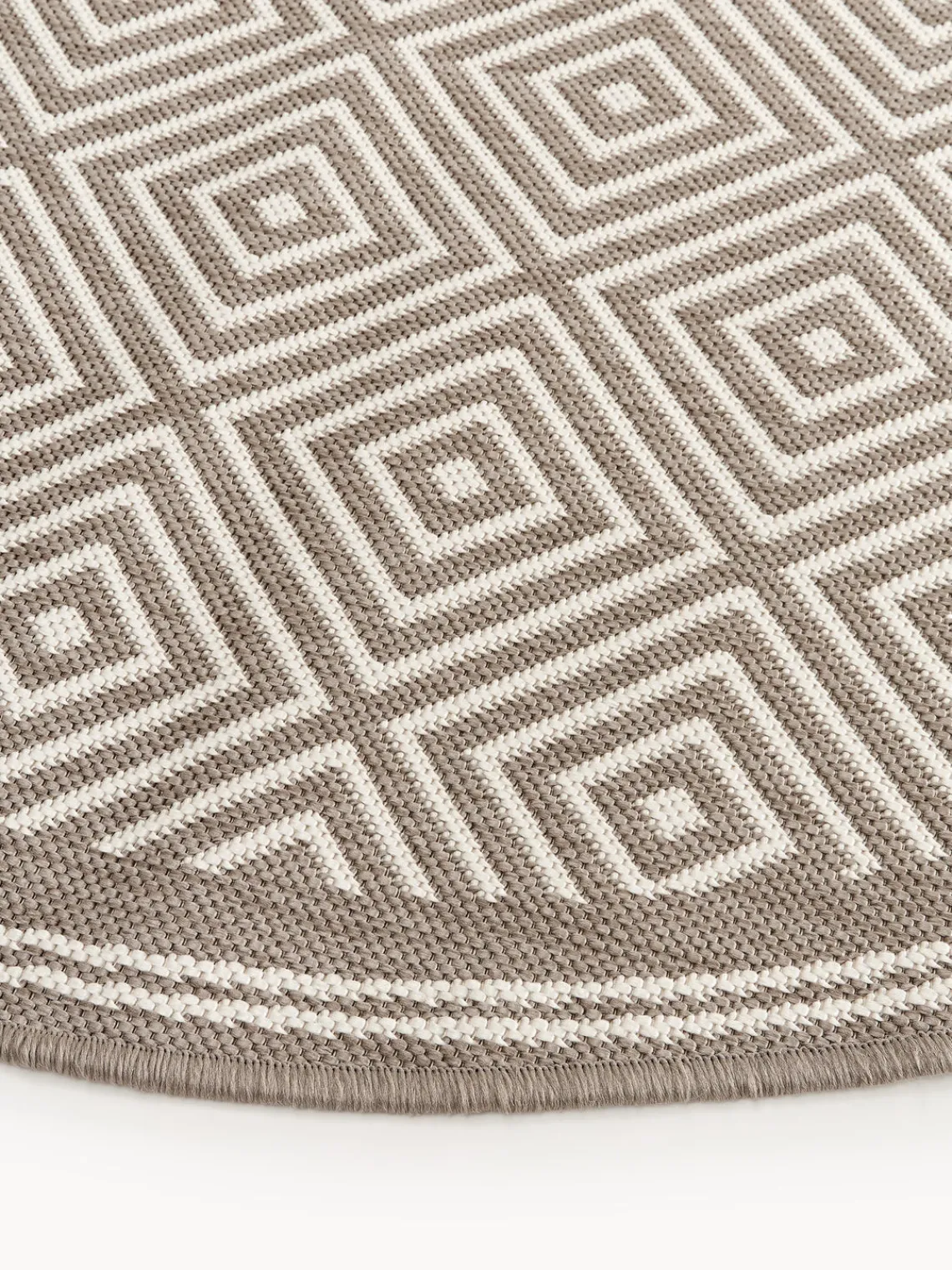 Westwing Collection Alfombra exterior reversible redonda en rombos Reddy^ Alfombras De Exterior|Alfombras De Exterior