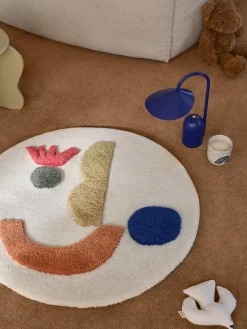 Niños Ferm Living Kids Alfombra infantil artesanal redonda con relieves Panto