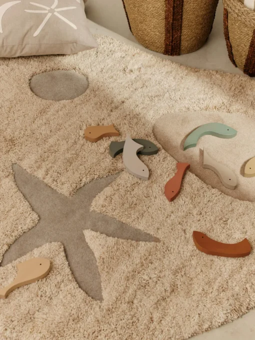 Niños Ferm Living Kids Alfombra infantil artesanal de lana Kove
