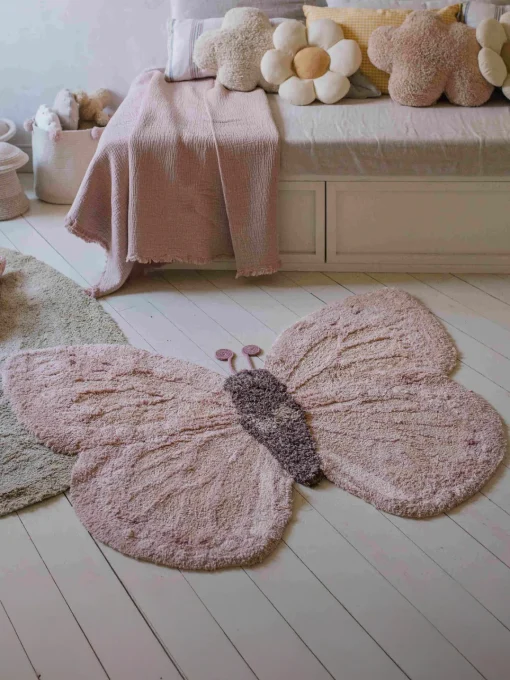 Niños Lorena Canals Alfombra infantil artesanal lavable Baby Butterfly