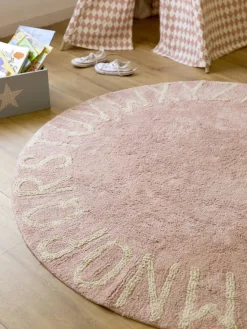 Niños Lorena Canals Alfombra infantil redonda con letras de diseño ABC