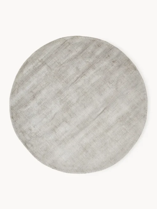 Westwing Collection Alfombra redonda artesanal de viscosa Jane