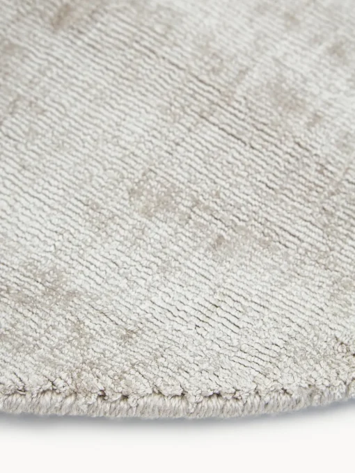 Westwing Collection Alfombra redonda artesanal de viscosa Jane