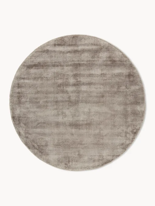 Westwing Collection Alfombra redonda artesanal de viscosa Jane