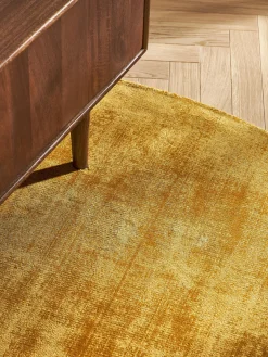 Westwing Collection Alfombra redonda artesanal de viscosa Jane^ Redonda|Alfombras Rectangulares