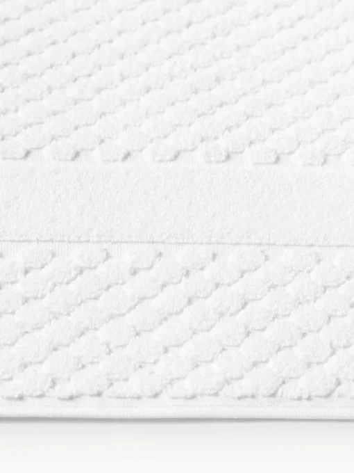 Westwing Collection Alfombrilla de baño antideslizante con estampado de panal Katharina