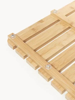 Westwing Collection Alfombrilla de baño de bambú Kit