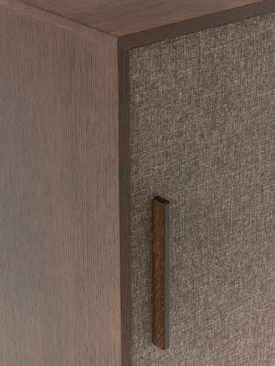 Westwing Collection Aparador de madera con frente tapizado Wisp