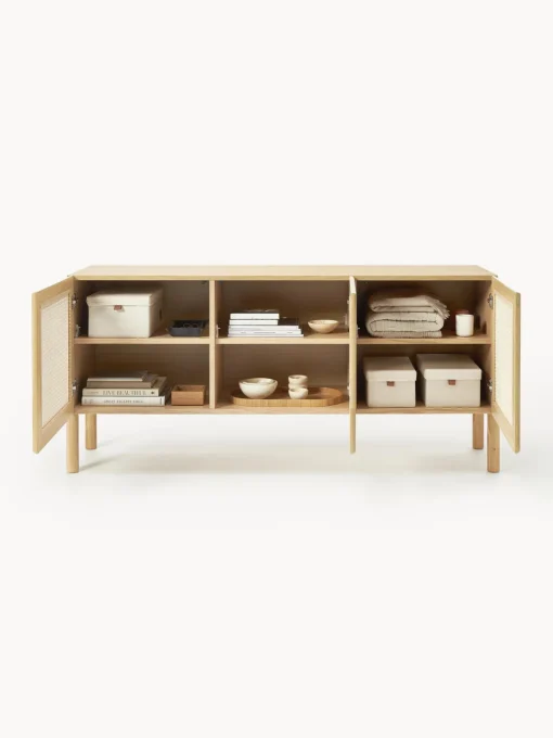 Westwing Collection Aparador de madera de roble con tejido vienés Jolie^ Aparadores