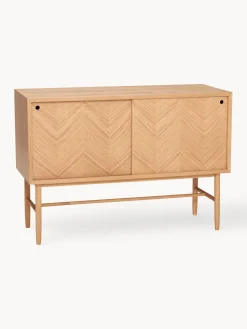 Hübsch Aparador de madera de roble con diseño en espiga Herringbone^ Aparadores