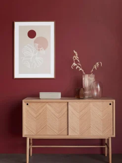 Hübsch Aparador de madera de roble con diseño en espiga Herringbone^ Aparadores