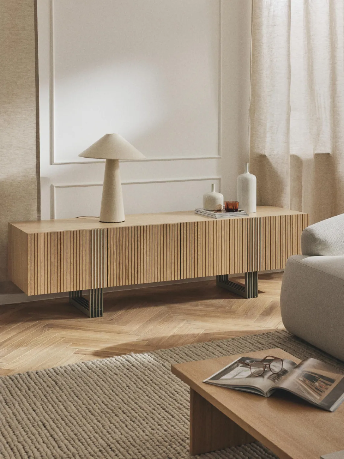 Westwing Collection Aparador de madera Ross^ Muebles De Tv|Muebles De Tv