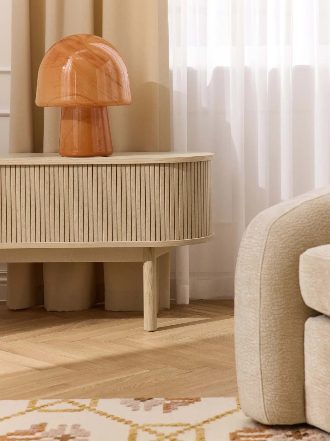 Westwing Collection Aparador grande con frente acanalado Calary^ Aparadores