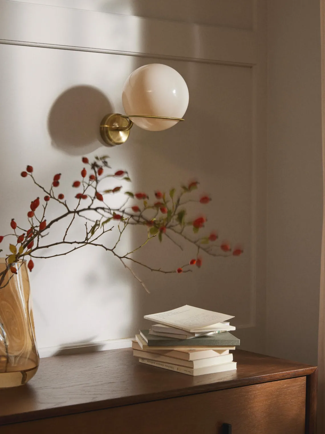 Westwing Collection Aplique esferico de vidrio Carey