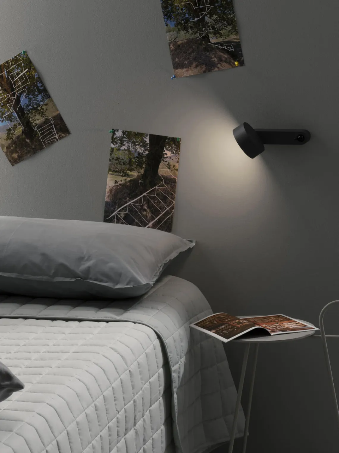 Martinelli Luce Aplique pequeño LED Toggle, pantalla orientable