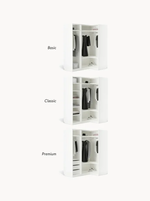 Westwing Collection Armario esquinero modular Simone, 3 puertas (165 cm), variantes diferentes^ Armarios Esquineros|Armarios Modulares