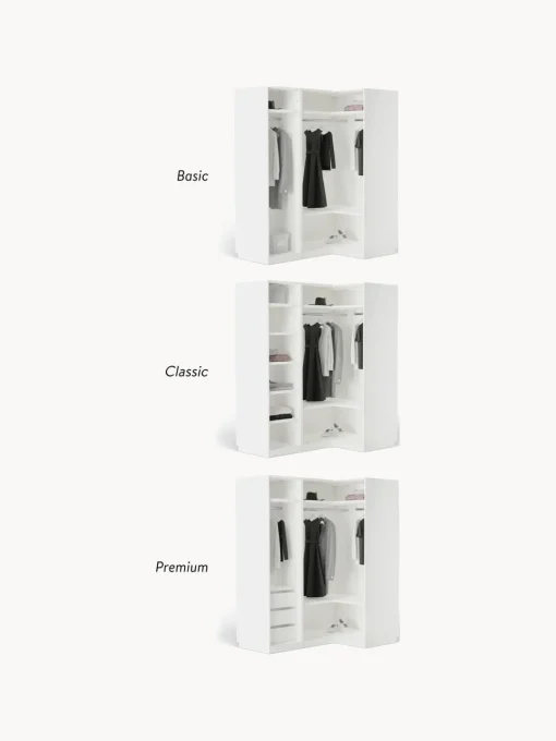 Westwing Collection Armario esquinero modular Charlotte, 3 puertas (165 cm), diferentes variantes