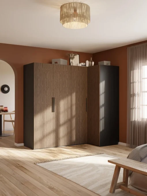 Westwing Collection Armario esquinero modular Simone, 4 puertas (215 cm), diferentes variantes
