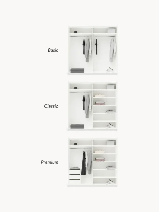 Westwing Collection Armario modular con puertas correderas Charlotte, 200 cm, variantes diferentes