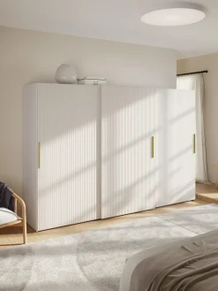 Westwing Collection Armario modular Simone, 3 puertas correderas (300 cm), diferentes variantes^ Armarios Con Puerta Corredera|Armarios Modulares