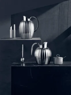 GEORG JENSEN Azucarero de acero inoxidable con cuchara Bernadotte