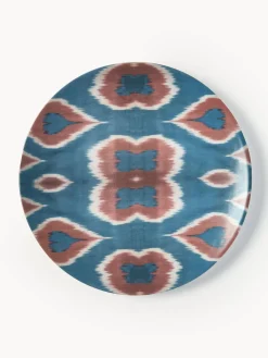 Les Ottomans Bajoplato artesanal de porcelana Ikat