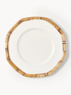 Les Ottomans Bajoplato pintado a mano Bamboo