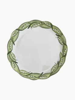 Les Ottomans Bajoplato pintado a mano Lily of the Valley^ Vajillas Completas|Menaje De Mesa