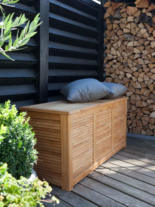 Cinas Baúl de madera de teca Storage