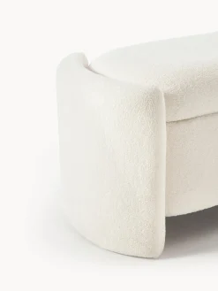 Westwing Collection Banco de borreguillo con espacio de almacenamiento Benji