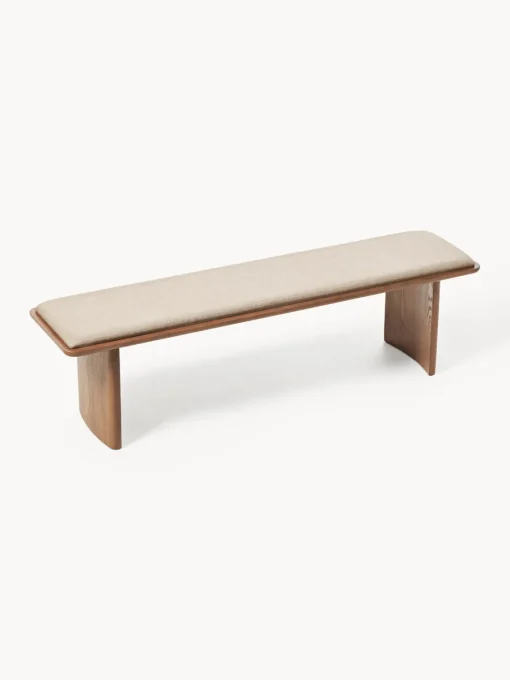 Westwing Collection Banco de madera de roble con cojín de asiento Chandler^ Bancos|Bancos