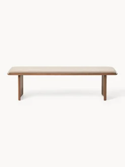 Westwing Collection Banco de madera de roble con cojín de asiento Chandler^ Bancos|Bancos
