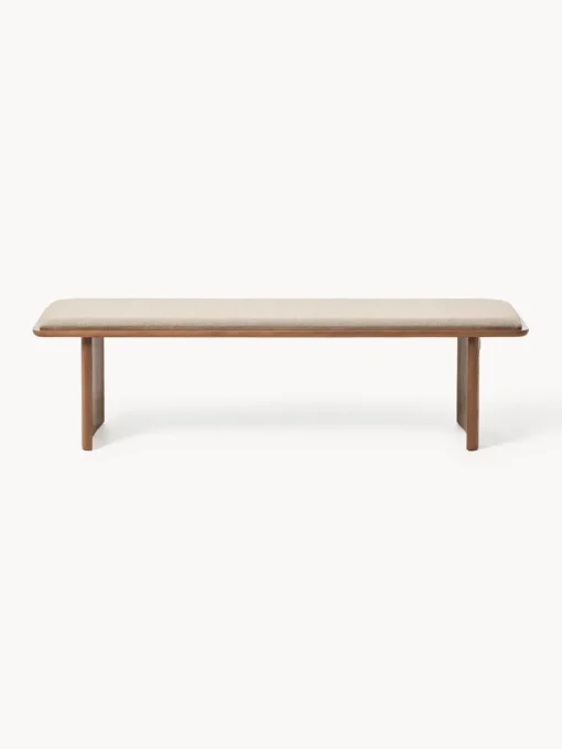 Westwing Collection Banco de madera de roble con cojín de asiento Chandler^ Bancos|Bancos