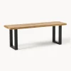 Westwing Collection Banco de madera de roble Oliver, tamaños diferentes^ Bancos|Bancos